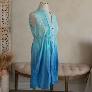 La Blanca by Rod Beattie Blue Ombré Dress/Coverup size S‎